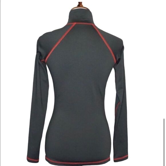 Nike Women's Pro Hyperwarm II Grey Half Zip - Picture 2 of 6